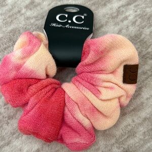 C.C Vibrant Pinks and Cream Scrunchie